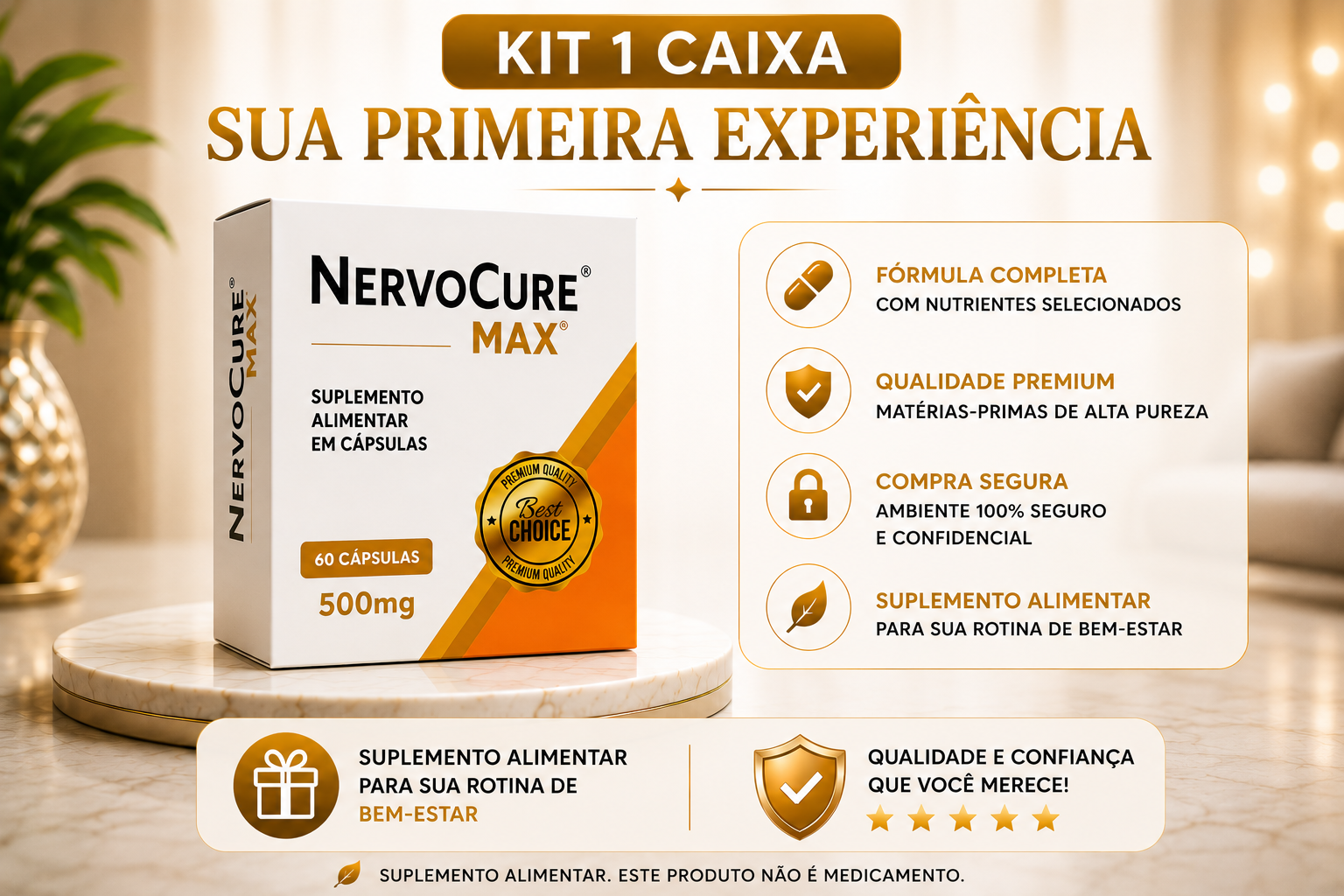 Kit com 1 caixa de NervoCure Max